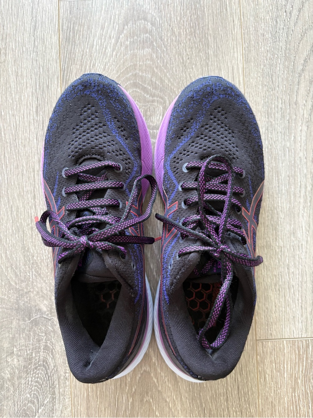 ASICS Black and Purple Women's Running Sneakers